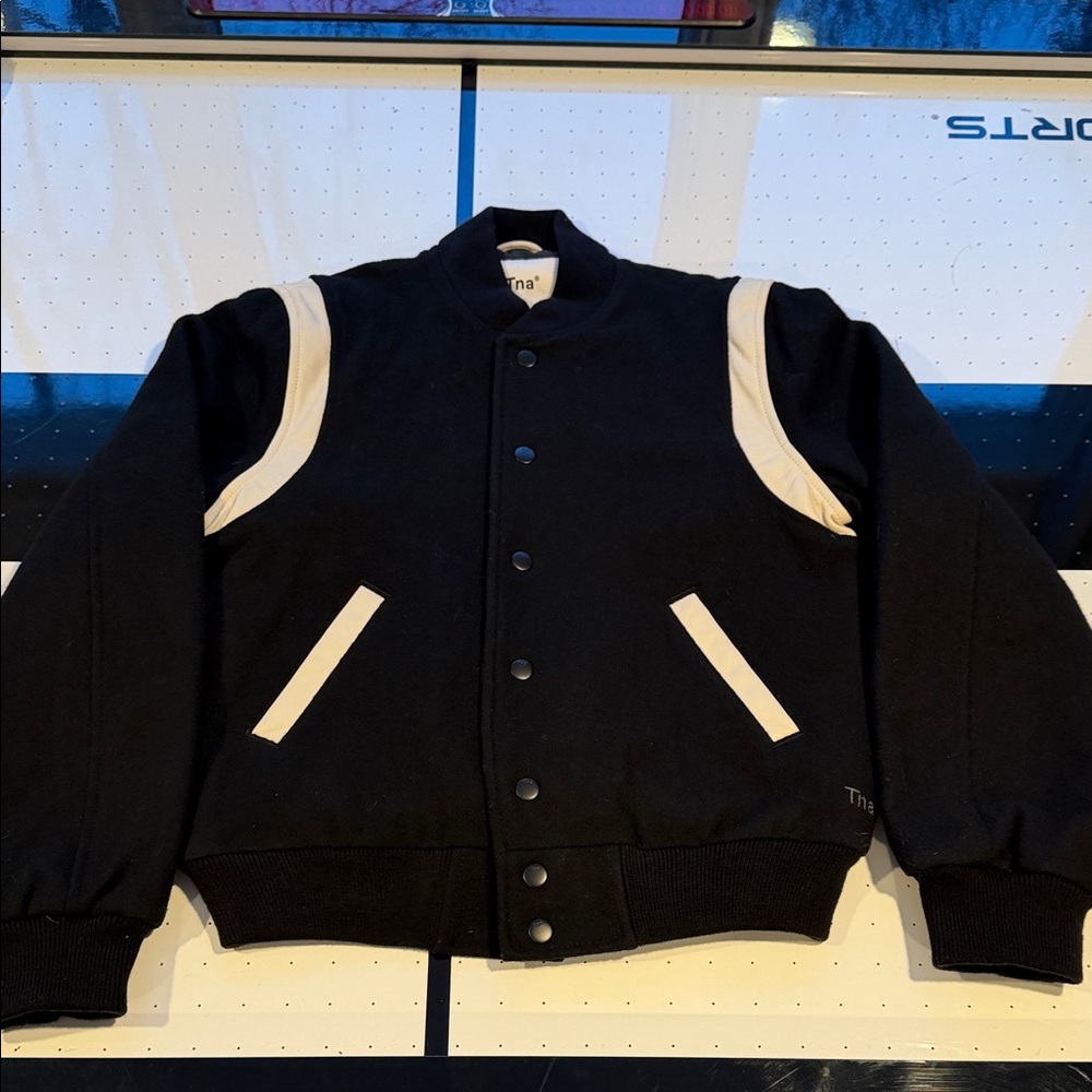 TNA Black and Cream Varsity Jacket